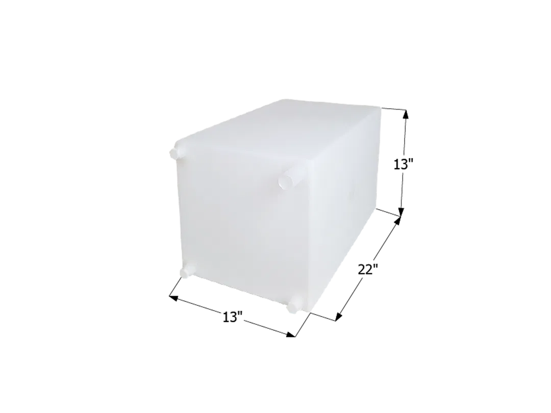 12723 – ICON Fresh Water Tank, 15 Gallon Capacity Roto Molded 22 Inch Width x 13 Inch Length x 13 Inch Height With Th...